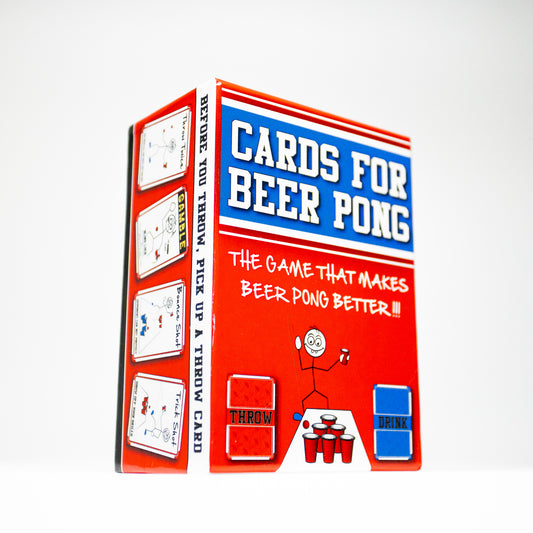 Cards For Beer Pong red and blue game box